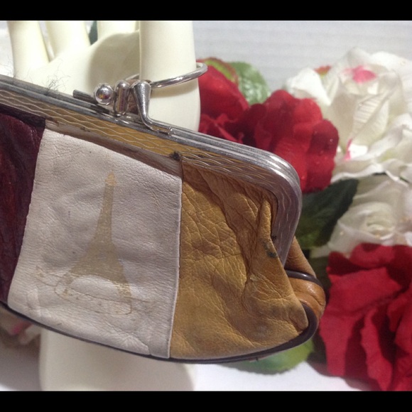 VTG Paris France Leather Souvenir Coin Purse - Picture 9 of 16
